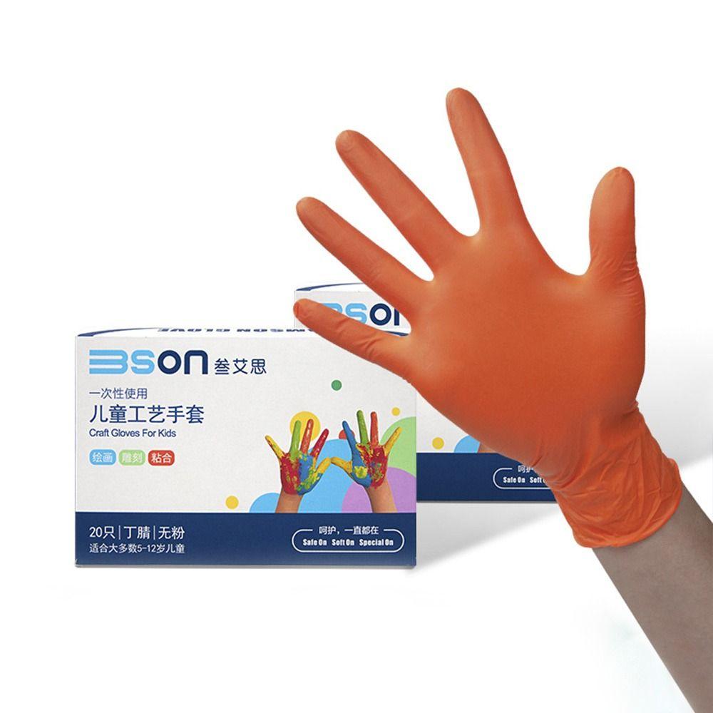 10 пар защитных детских рабочих перчаток, нитриловые защитные перчатки для детей 5–12 лет