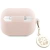 Guess Guap23Dslghdp Airpods Pro 2(2022/2023) Cover Różowy/Pink 3D Rubber 4G Diamond Charm