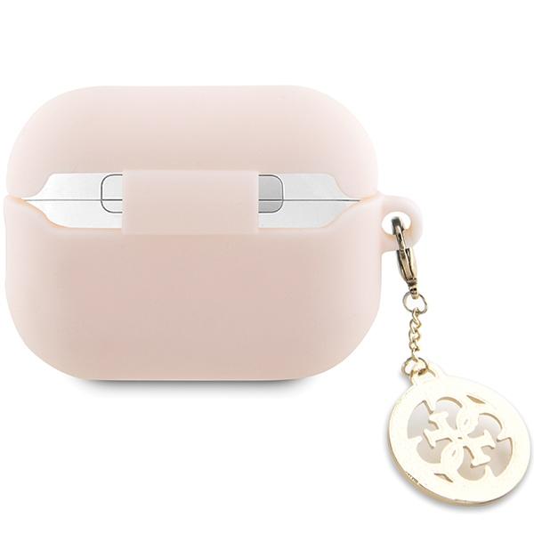 Guess Guap23Dslghdp Airpods Pro 2(2022/2023) Cover Różowy/Pink 3D Rubber 4G Diamond Charm