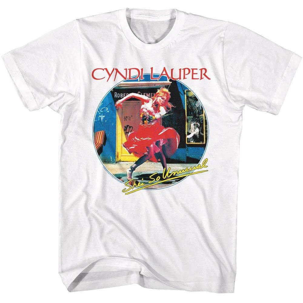 Cyndi Lauper - Shes So Unusual - American Classics - Solid White Short Sle
