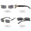 Gradient Eyewear Rimless Rectangle Sunglasses Punk Sunglasses Fashion Shades Driving Sun Glasses