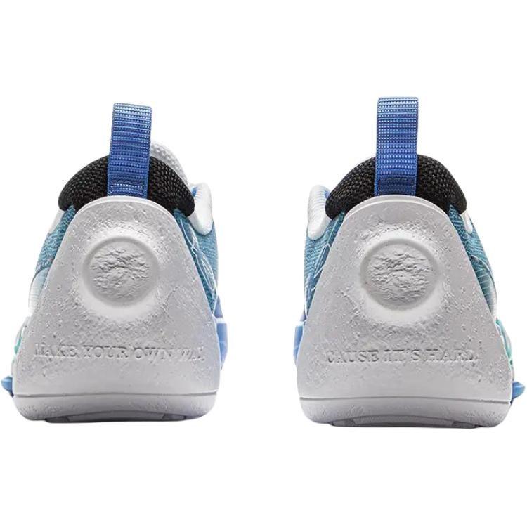 Li Ning YOUNG All City 12 V2 Нескользящие Низкие Баскетбольные Кроссовки Бирюзово-синие Подростковые YKBV048-1