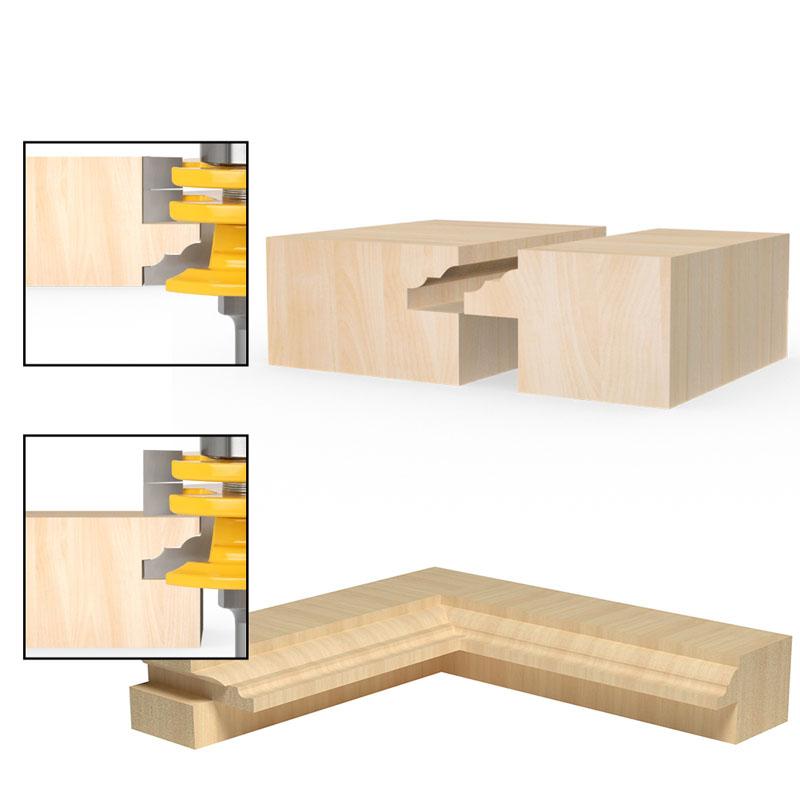 1 шт., 8 мм, 12 мм, 1/2 дюйма, хвостовик, стеклянная дверная рейка и стиль, реверсивная фреза, режущий инструмент по дереву, деревообрабатывающие фрезы
