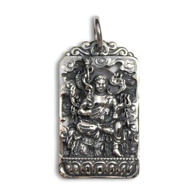 [World Accessories Carmelo] Кулон Акала, амулет со знаком зодиака, главное божество, защита на всю жизнь, амулет со знаком зодиака, японский узор, серебро 925 пробы (Акала)