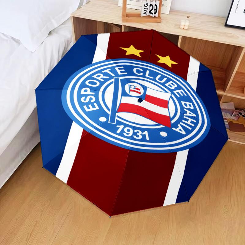 1PC Bahia Fc Crest Emblem Printed Umbrella Folding umbrella, automatic umbrella 8-Frame for Travel, camping Fan gifts Christmas Gifts
