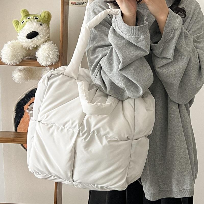 Осенняя и зимняя сумка Большая вместительная хлопковая сумка для платья Модная универсальная сумка через плечо Сумка-тоут для переноски