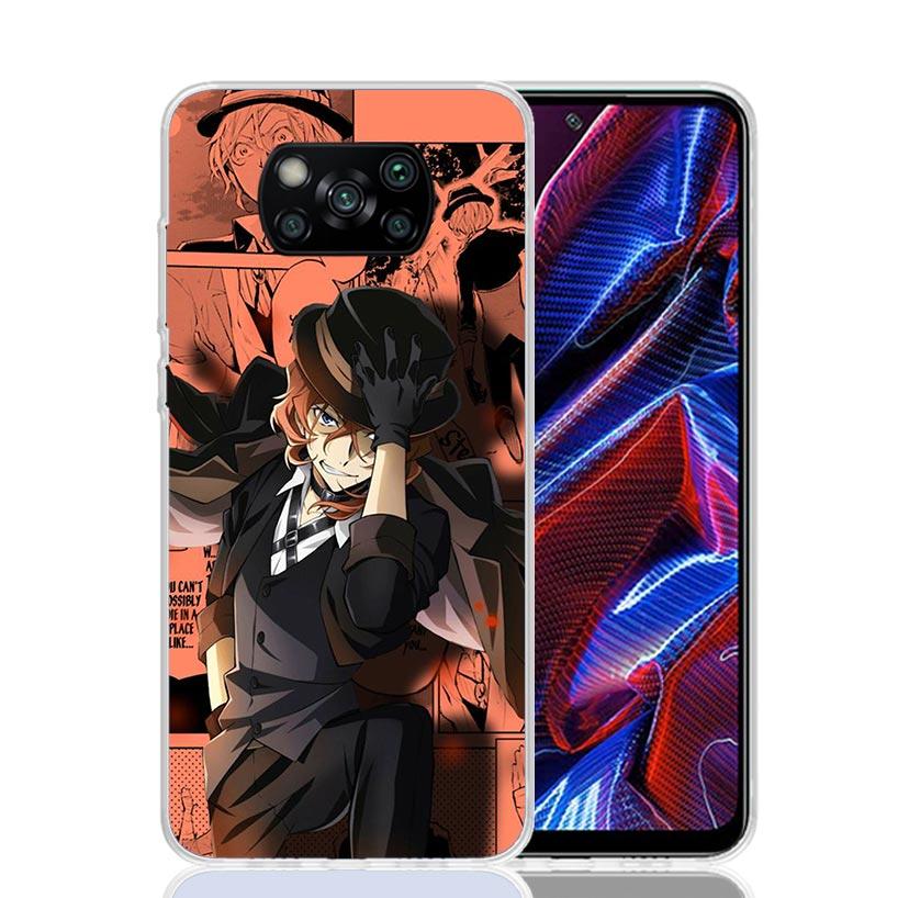 Чехол для телефона Bungo Stray Dogs Manga для Xiaomi Poco X7 X6 X5 Pro F7 Ultra Redmi 15C 15 13 13C 12 12C 10 10A 10C 9 9A 9C 9T Чехол P