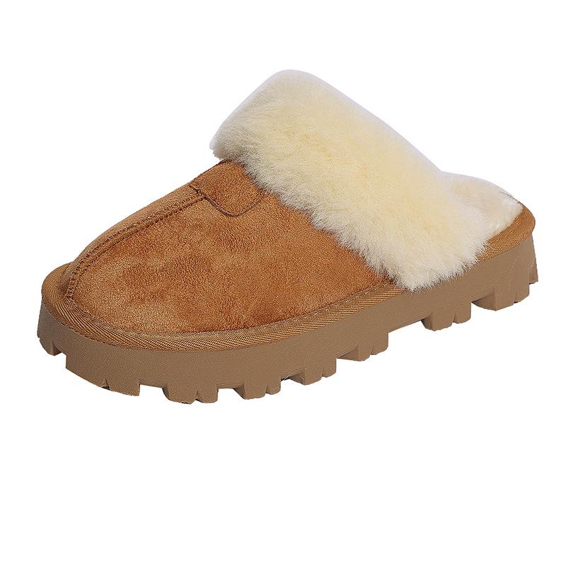 2025 новые Цянь Сунъи с тем же мехом интегрированные тапочки женские для улицы сумка для головы швабра для волос теплая домашняя пушистая швабра