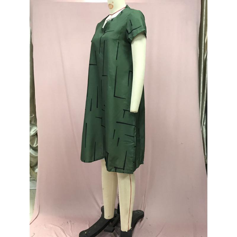 Женские летние платья больших размеров с принтом, свободные платья с v-образным вырезом и короткими рукавами