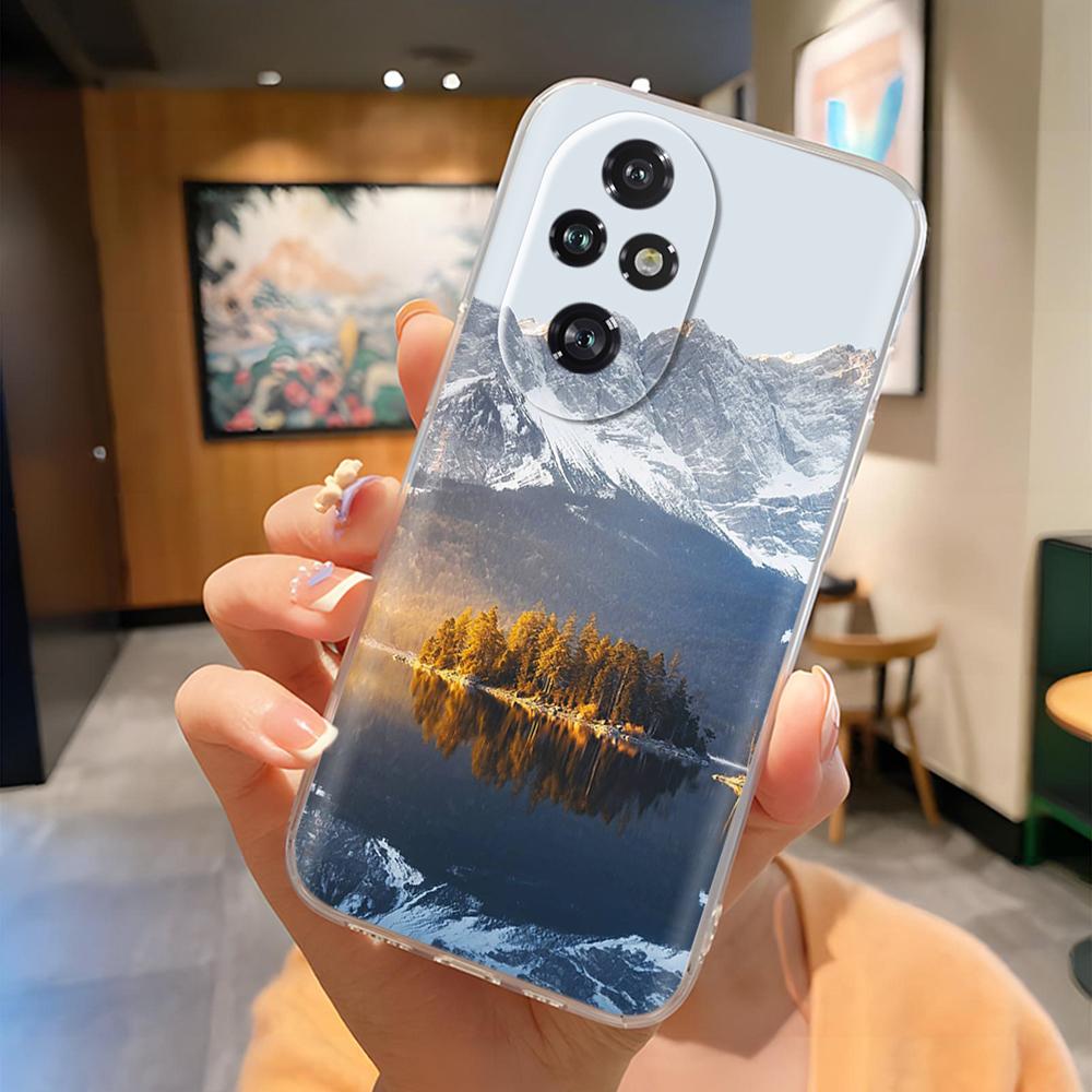 Чехол для телефона Honor 200 Pro Милый Панда Мягкий Силиконовый Чехол Для Honor 200 Lite honor200 Чехол Модный Прозрачный ТПУ Задняя Крышка Coque