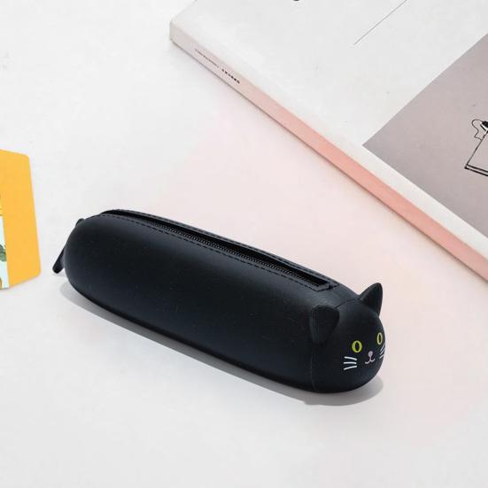 Пенал Очаровательный силиконовый пенал в форме фруктов и овощей, гладкая сумка для хранения ручек на молнии для школы