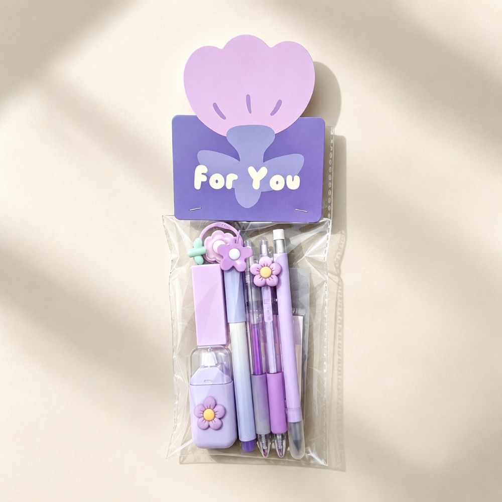 Dreamy Flower Stationery Set Complete Stationery Ballpoint Pen Correction Tape Back To School