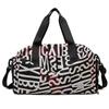 Large Capacity Gym Bag Women With Wet/Dry Compartment Shoe Pocket Oxford Fabric Travel Tote Crossbody