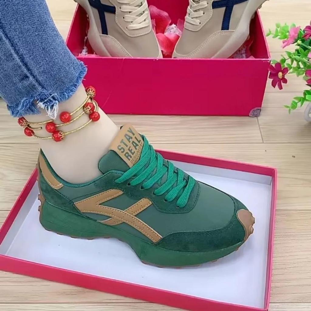 Spring Autumn New Luxury Shoes Casual Platform non slip footwear Fashion Running Sports Shoe Womens Thick soled Leather Sneakers