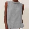 Sleeveless Tops Crew Neck Fashion Casual Breathable Soft Everyday Wearing All-Match Solid Color Sleeveless Summer Top for Daily Life