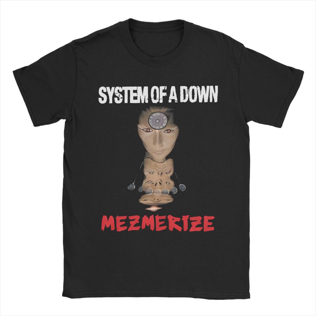 Футболки System Of A Down для мужчин 100% хлопок Креативные футболки с круглым вырезом Короткий рукав Одежда Идея для подарка