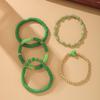 5 Pcs Bohemian Bracelets Polymer Clay Multi-layer Stacking Heart Beads Contrast Color
