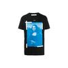 Monalisa Short-Sleeve Slim Tee Black/White Men Tops OMAA027R21JER0021001