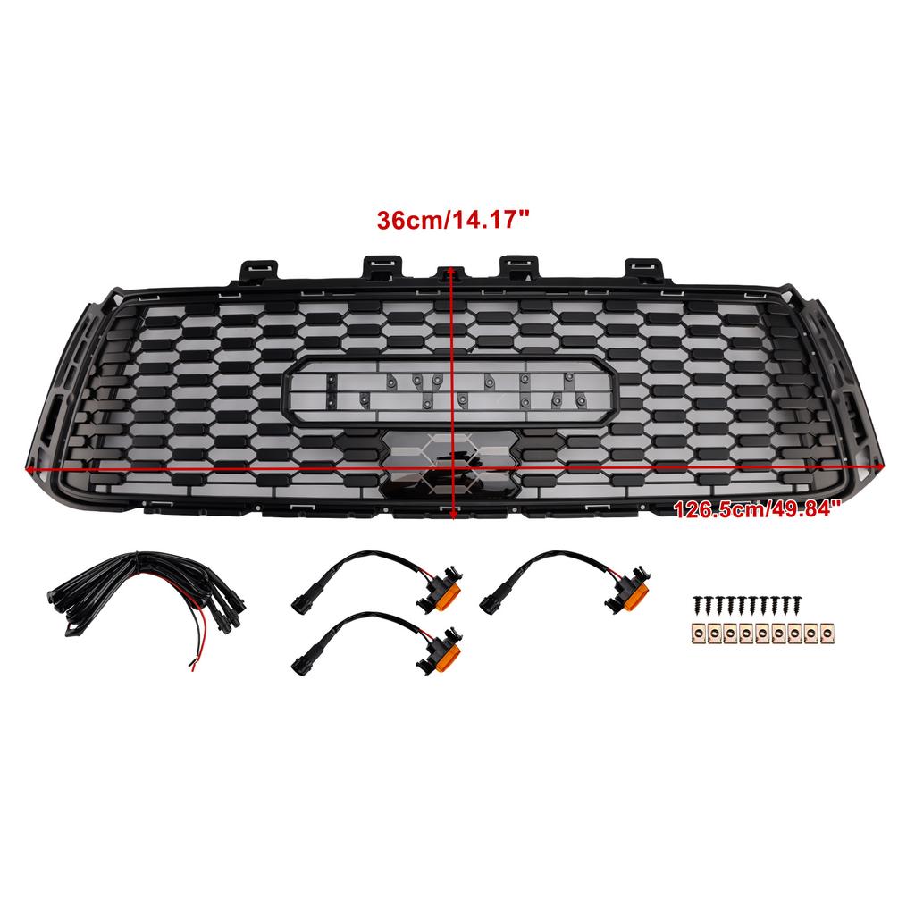 Black Honeycomb Front Bumper Grill Grille Fit Toyota Tundra 2010-2013 TRD PRO