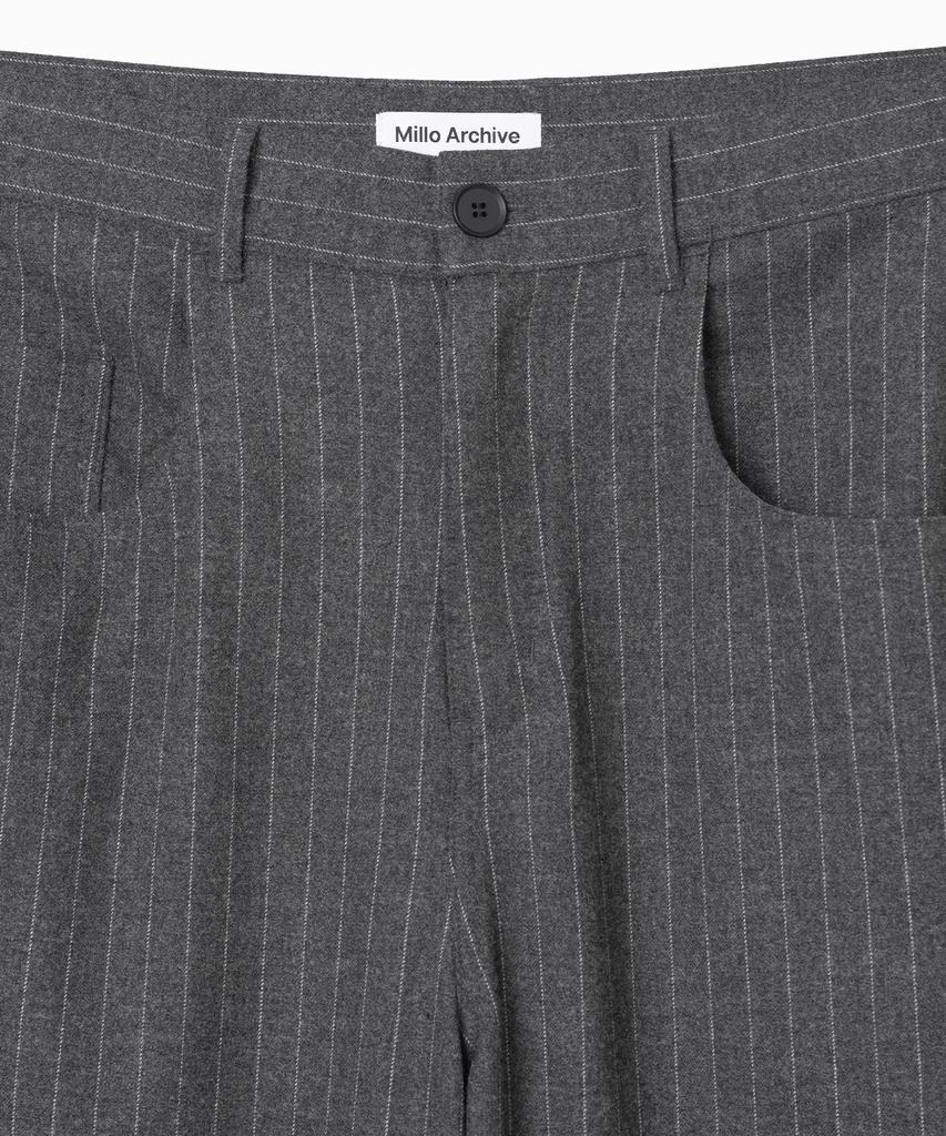 MILLO ARCHIVE Reflect Stripe Wool Pants [Charcoal]