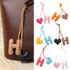 Leather Keychain Heart Letter Charm Pendant Keyring Simple All-Matching Bag Decoration Jewelry Accessories