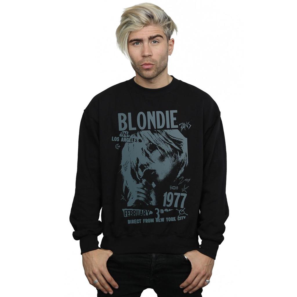 Blondie Mens Tour 1977 Chest Sweatshirt