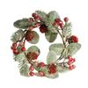 Artificial Flower Candle Wreath Garland Romantic Candle Rings Green Leaf Party Supplies Candlestick Wreath Christmas Decor