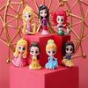 MINISO Фигурки Маленькая Q-версия Принцесса Набор из семи штук, Коллекционные фигурки, Подходят для различных типов комнат, Домашние кукольные украшения