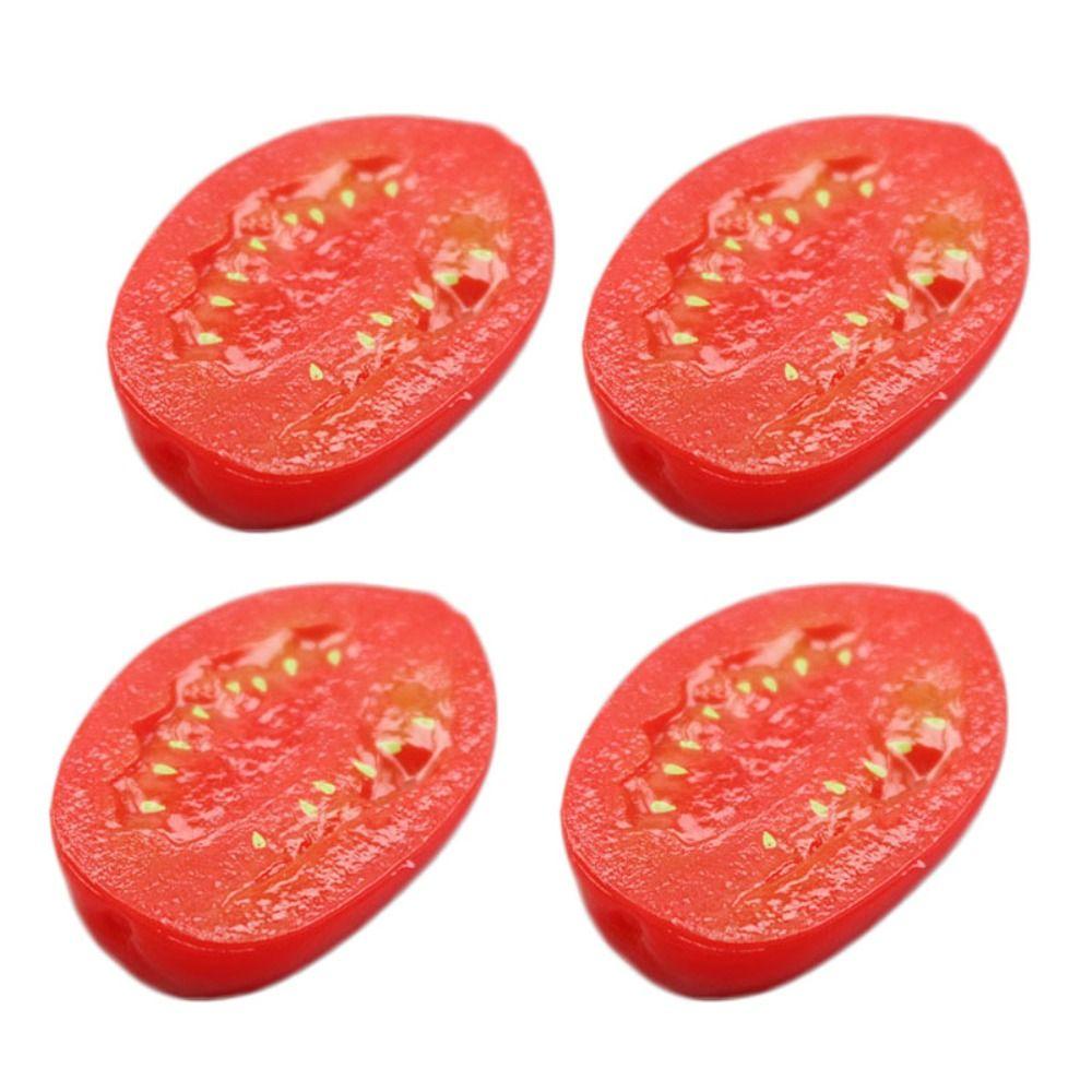 4PCS Food Model Artificial Cherry Tomato Decorative Props Simulation Fruit Fake Tomato Home Decor