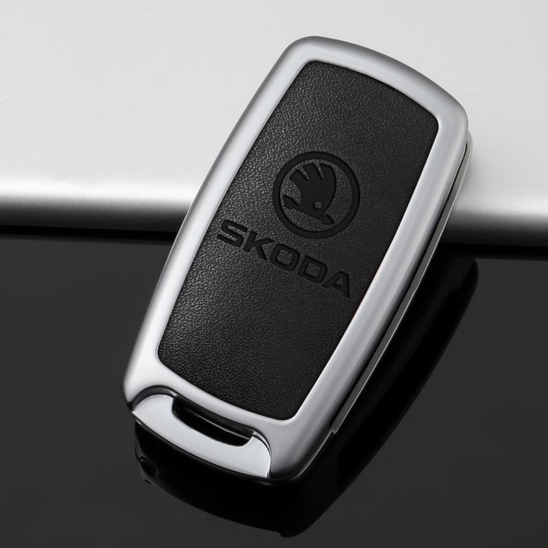 Car Flip Remote Key Fob Case Cover Protector Shell Bag For Skoda Octavia A5 A7 Fabia Superb Kodiaq Karoq Keychain Accessories
