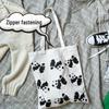 Panda Canvas Bag: Trendy One-Shoulder Travel & Shopping Bag for College Students