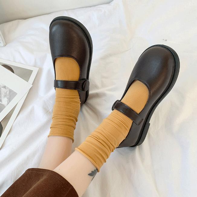 Женские повседневные туфли Мэри Джейн на платформе с ремешком на щиколотке Модельные туфли Нескользящие женские туфли Мэри Джейн с круглым закрытым носком на плоской подошве Удобные рабочие туфли на плоской подошве