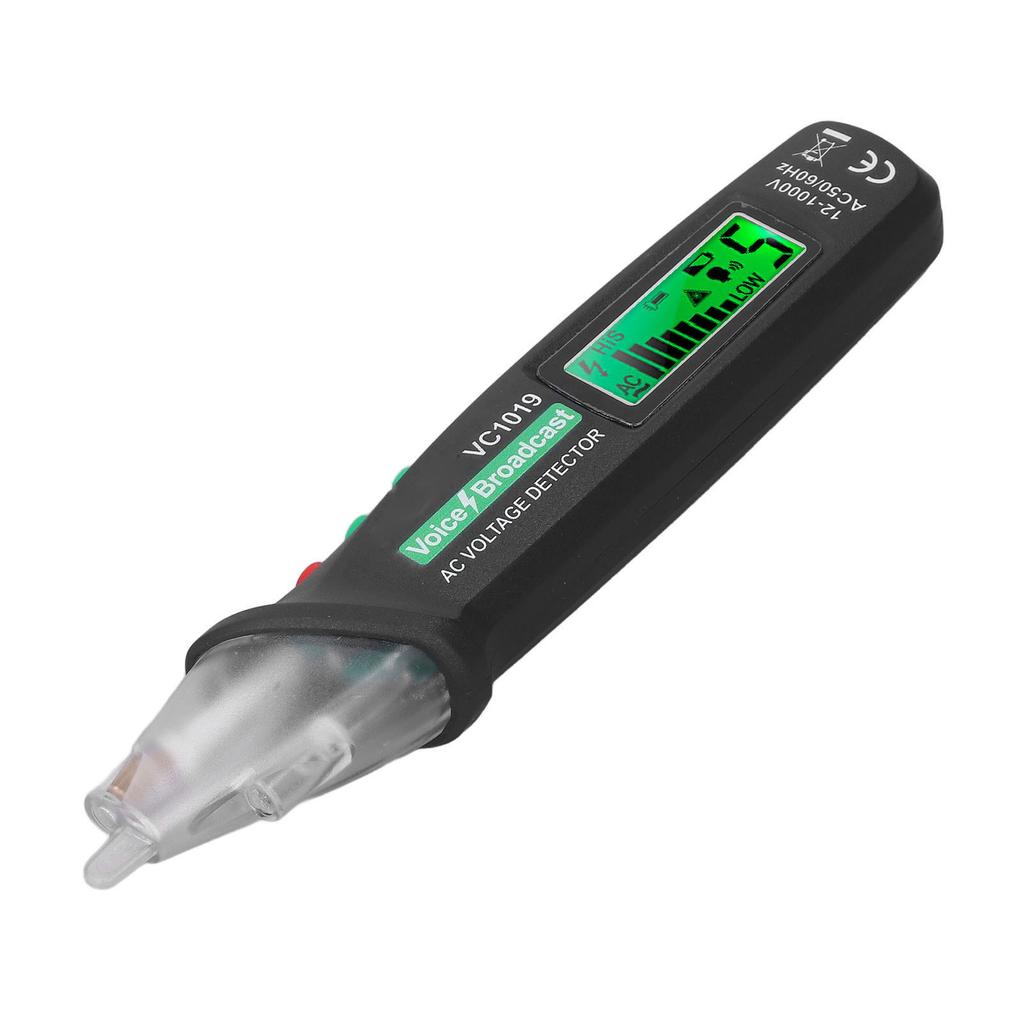 Non Contact Voltage Detector Pen AC Electrical Power Cable Tester High Accuracy Sound Light Alarm