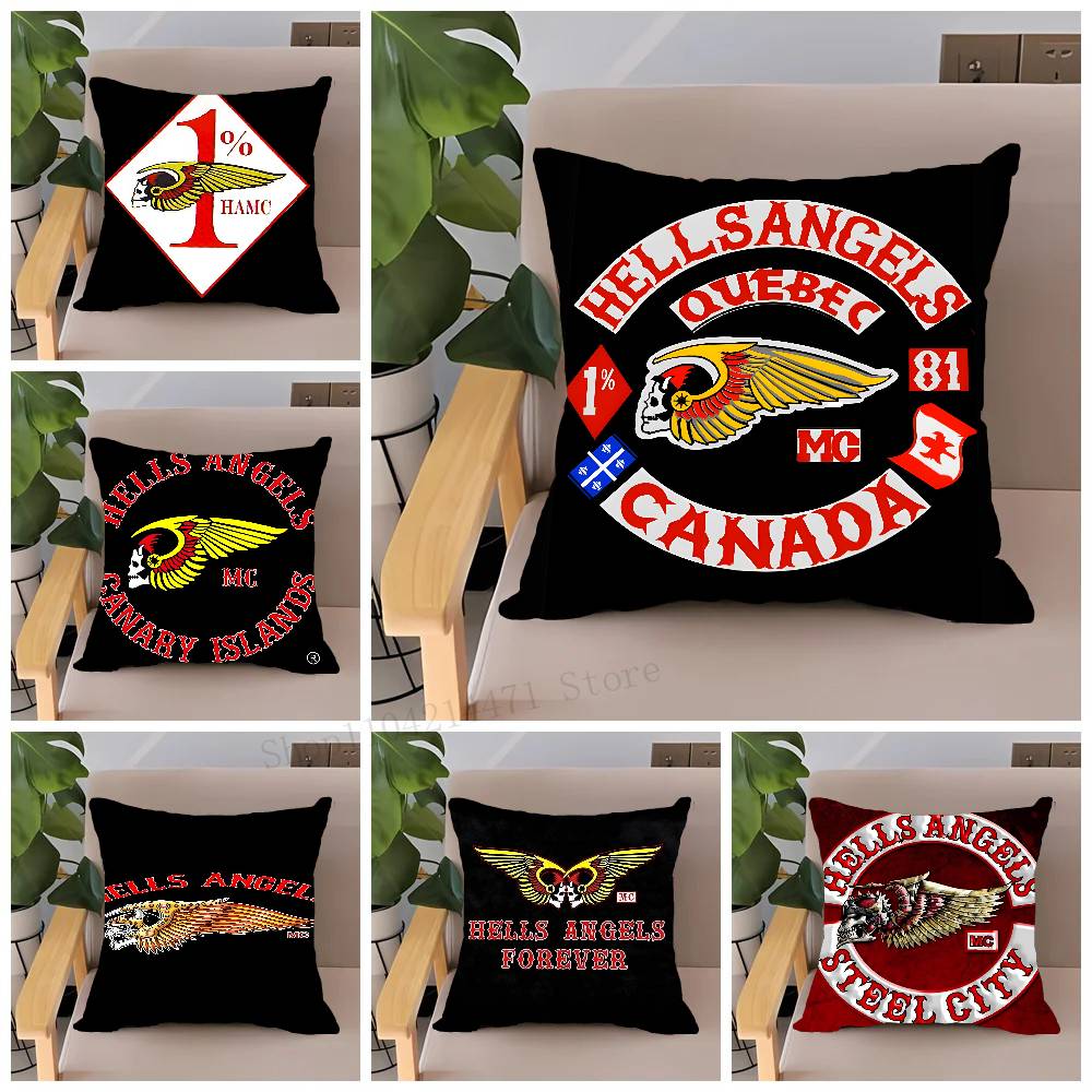 Мото Подушка H-Hells Angels Наволочка Домашний Декор Плед для Дивана Кровати Автомобиля Декор Комнаты Идея для Подарка