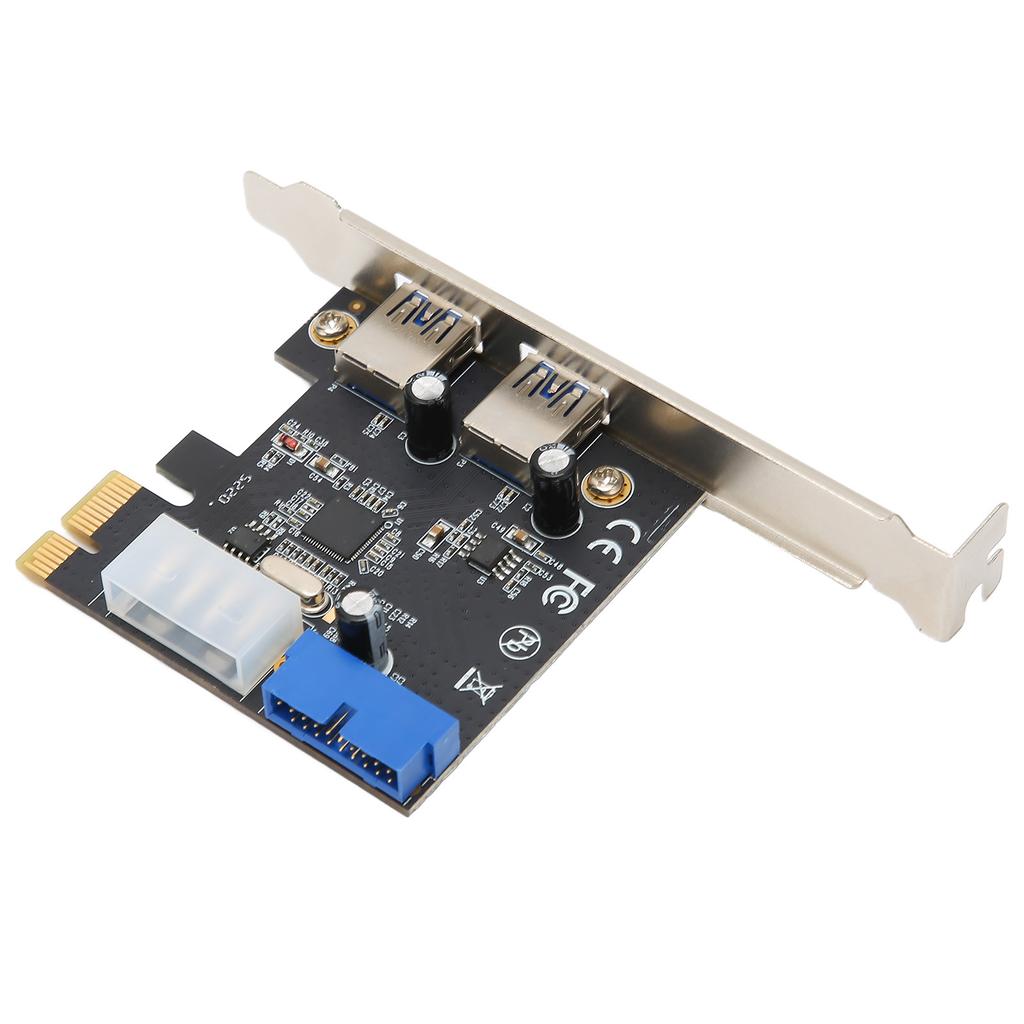 PCIE To USB3.0 Expansion Card 2 Ports High Speed Stable Transfer 20 Pin Connector Usb Pcie Card