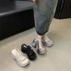 Beach Fashion Waterproof Roman Sandals Ladies Chunky High Heels Fashion High-heeled Slippers Wedge Casual Sandals