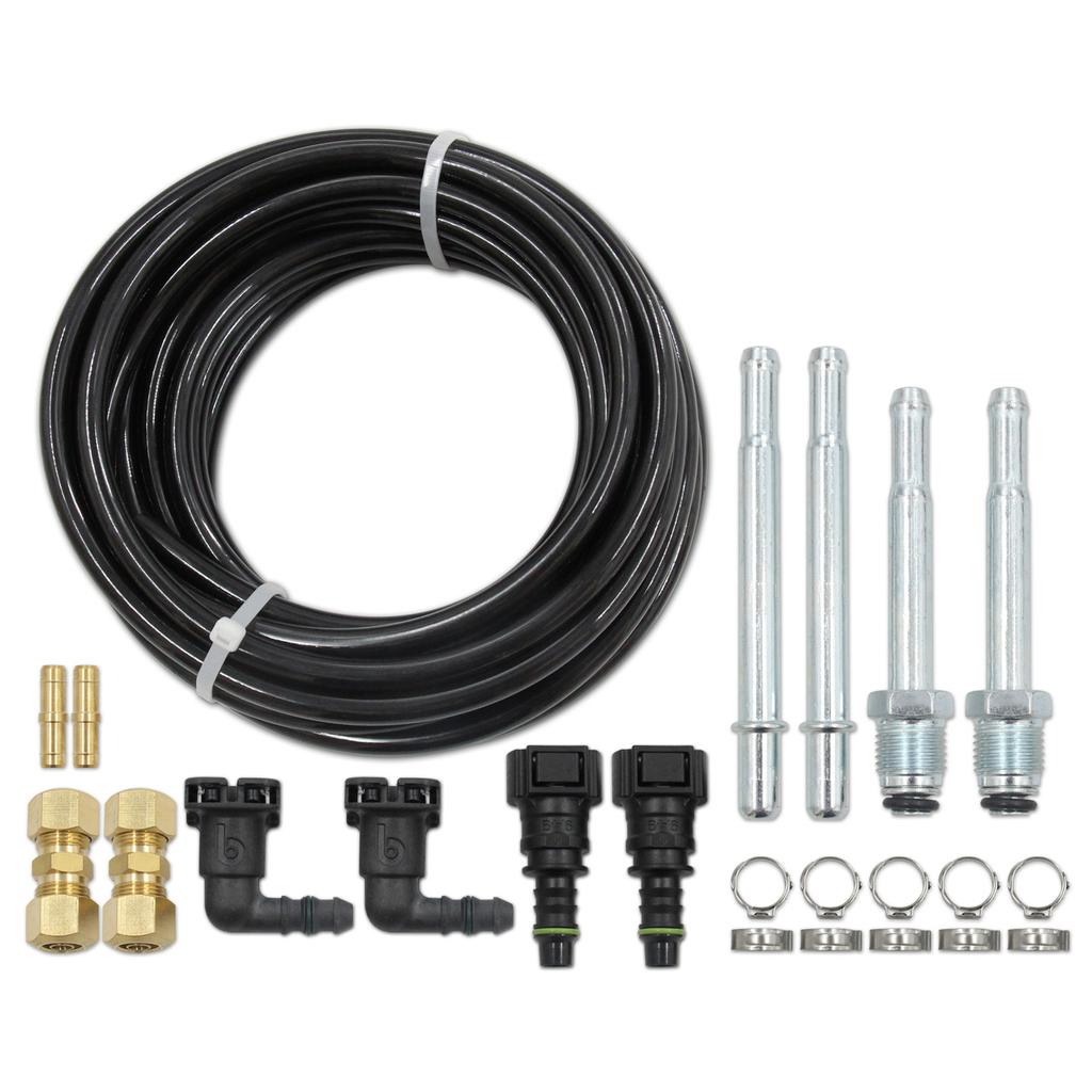 Комплекты для ремонта топливной магистрали 38 дюймов (10мм) Нейлоновый автомобильный топливопровод с 90-градусным соединением 38 дюймов и прямым соединением 38 дюймов