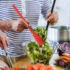 WIKHOSTAR Silicone Mixing Spoon Non-stick Cooking Spoon Kicthen Spoon Baking Spoon for Salad Stirring Mixing and Serving