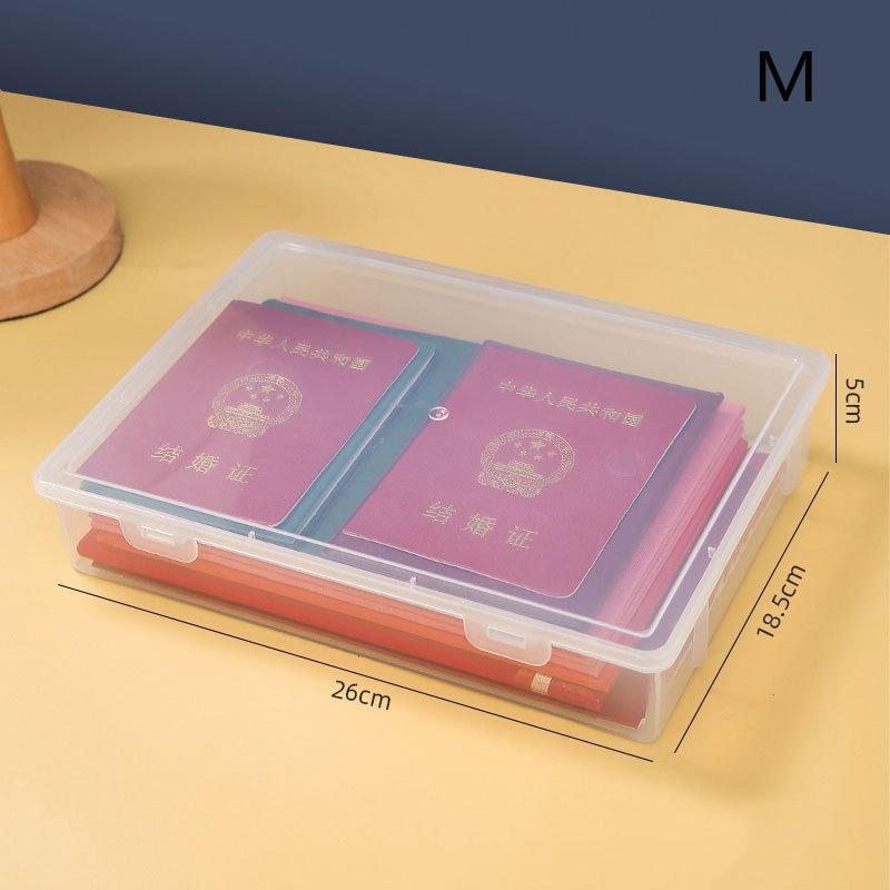Пластиковый ящик для хранения файлов, прозрачный квадратный ящик для хранения, ящик-органайзер формата А4, настольный пыленепроницаемый ящик для хранения
