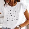 Tee Top Star Trend Cute 90s Style Lovely Women Short Sleeve Print Tshirt  Lady Female Clothing Summer Fashion Casual Graphic T-shirt