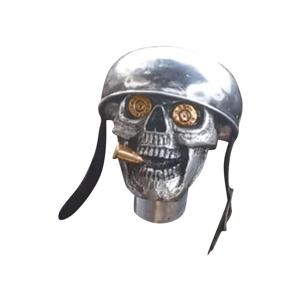 Рукоятка Skulls Soldier Grip - Ручка переключения передач ручной работы, Серебряная ручка переключения передач автомобиля с изображением черепов дьявола, скелет, подходит для большинства механических автоматических коробок передач