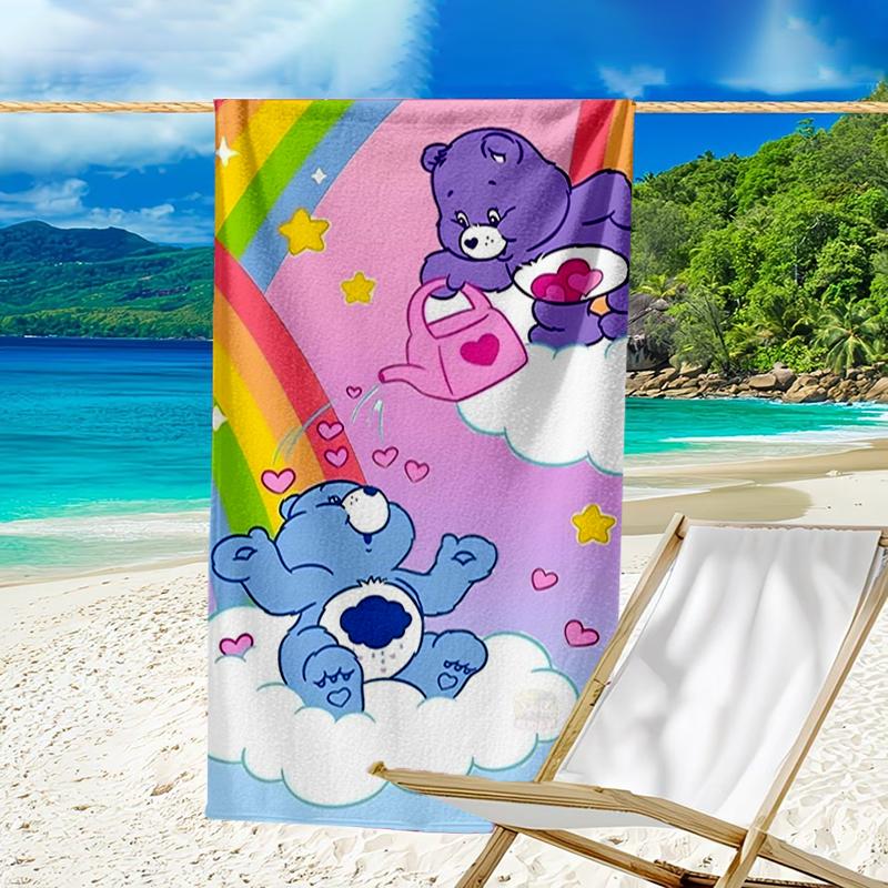 Ultra-Soft Beach Towel with Bear Theme,Ideal for Pool - Camping, Diving - Perfect Travel Essential, Vibrant Beach Towel.