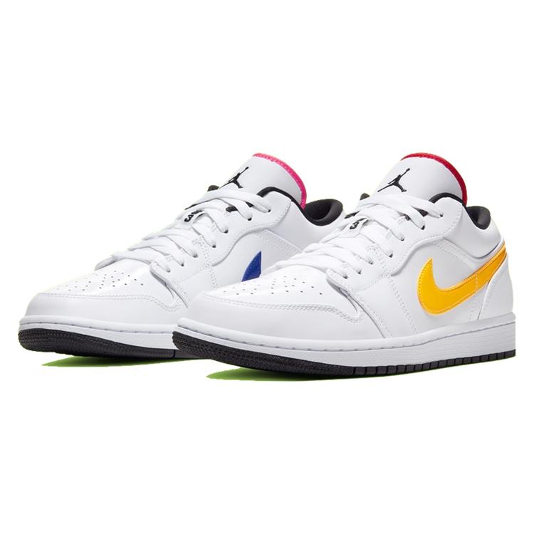 Jordan 1 Низкий Белый Мультиколор CW7009-100