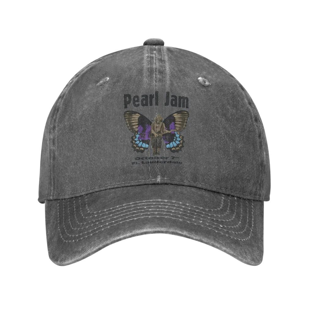 Washed Baseball Cap Music Pearls Jam  Summer Trucker Hat For Female Male  y2k Cute Kpop Rock Sun Snapback Cap