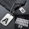 26 букв для мужчин и женщин, модное простое крутое ожерелье из титановой стали с именной табличкой, ожерелье с английской буквой