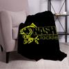 Nash Fishing Logo Throw  Blanket Aesthetic Art Flannel Blanket Portable Home Travel Camping Sofa Picnic Thickening Flannel Blank