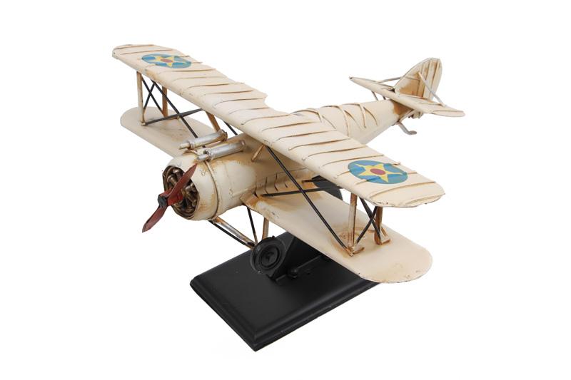 Decorative Metal Airplane 2 Wings