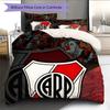 River Plate Football Club Pattern Bedding Home Decoration Birthday Gift (1 * duvet cover + 2 * pillowcase, without core)