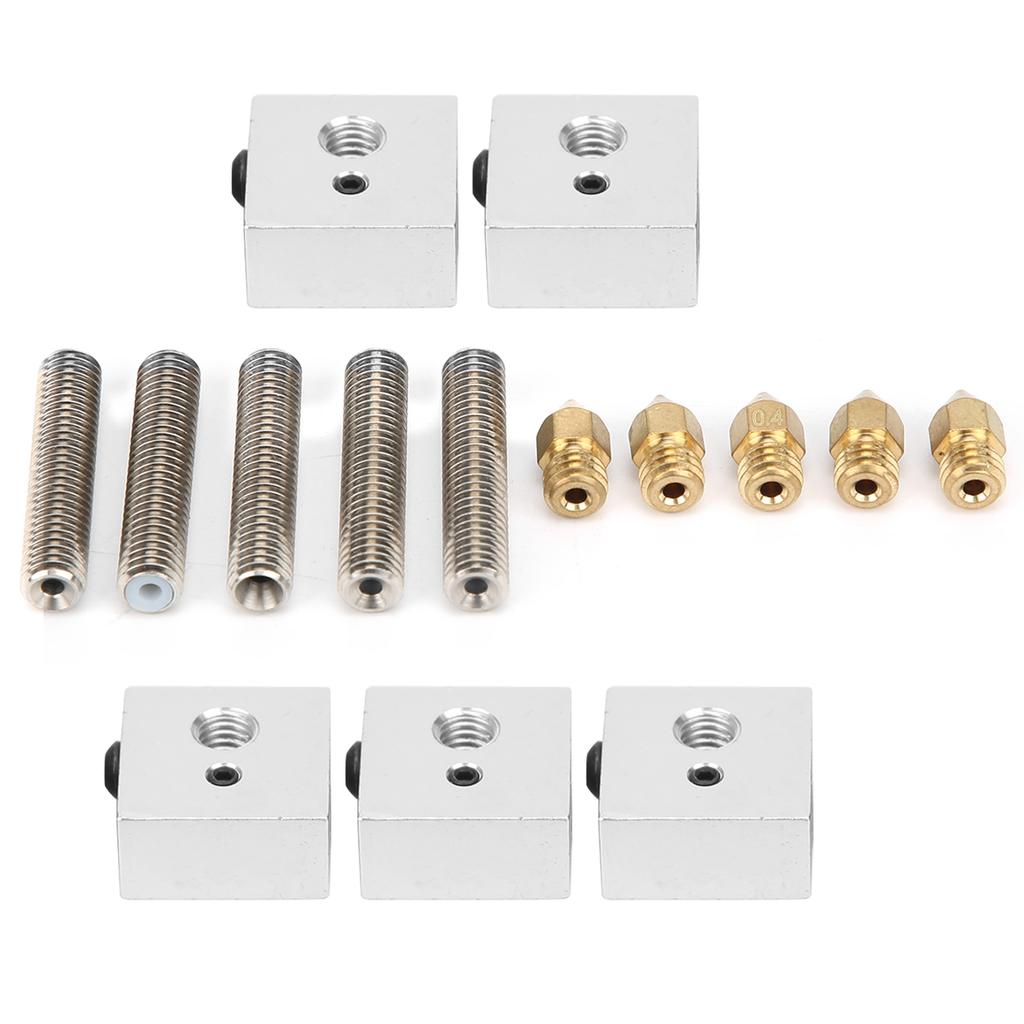 Aluminum Heating Block for Makerbot MK8 Hot End 3D Printer Nozzle Throat Pipe Accessories