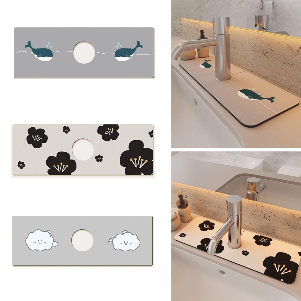 Multifunction Non-Slip Absorbent Pad Splash Drying Mat Sink Splash Mats  Kitchen Bathroom Supplies